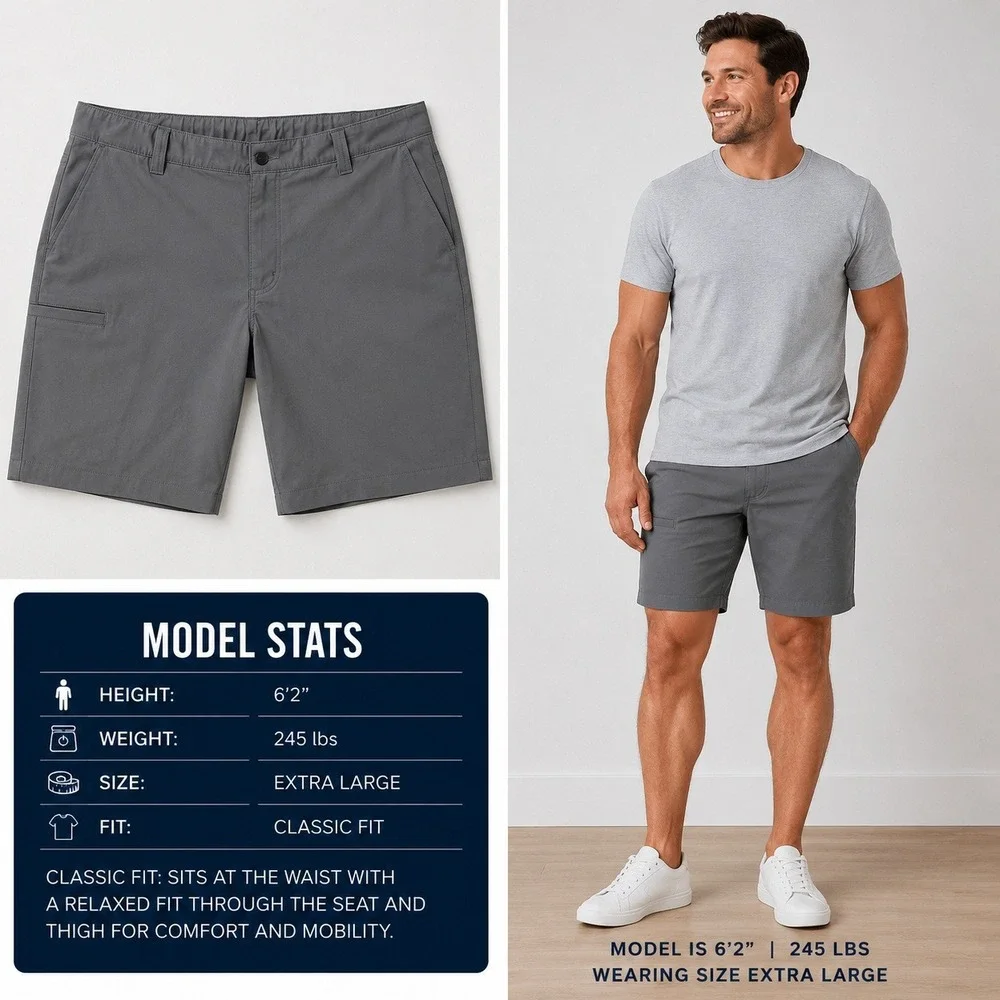 Carhartt Force Relaxed Fit Shorts Mens XL Gray Stretch Utility BS6264-M 937